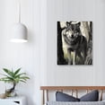 thumbnail image 3 of Nawypu  Wall Art Painting Watchful Wolf Eyes in The Wild Prints On Canvas The Picture Animal Pictures Oil for Home Modern Decoration Print Décor, 3 of 4