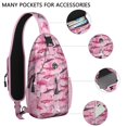 thumbnail image 2 of Crossbody Sling Backpack for Women Men Ocean Shark Shark Illustration Shoulder Sling Crossbody Casual Chest Bag for Travel Sports Running Hiking, 2 of 6