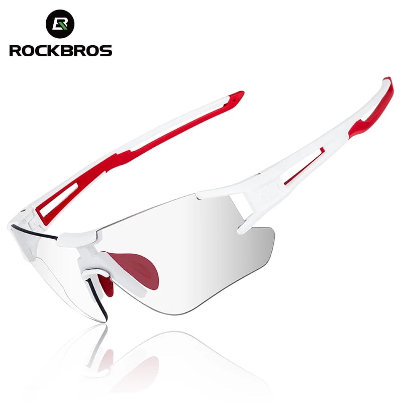 RockBros Cycling Glasses Bike Photochromatic Rimless Sunglasses UV400 Goggles 