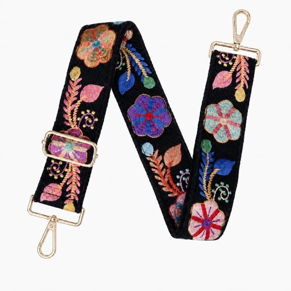 GASTROPOD Embroidery Flower Purse Straps, Adjustable 2 Inch Wide Long 29-55 Inch Purse Straps Replacement Crossbody for Women, Bag Strap Crossbody for Purse, Handbags, Bag &Amp; Tote, Black
