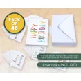 thumbnail image 4 of YANI -48 Pack Blank Birthday Cards With Envelopes For Kids, Adults, 6 Designs, 4 X 6, 4 of 6