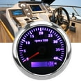 thumbnail image 4 of 85mm Tachometer Gauge 4000RPM, IP67 Waterproof, 7 Color Backlight, Stainless Steel, ABS, Low Power Consumption, Easy Installation, Stepping Instruments, Car Engine Boat RV Yacht, 4 of 8