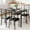 Black, variant on Black Dining Table Set for 4, Kitchen Table and Chairs for 4, 5 Piece Kitchen Dining Room Table Set,Space-Saving Wood Modern Rectangle Dinner Table Dinette Furniture for Breakfast Nook,Home Office