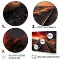 thumbnail image 3 of Designart "Vibrant Red Railway Scene" Train Floater Framed Canvas Art Print, 3 of 5