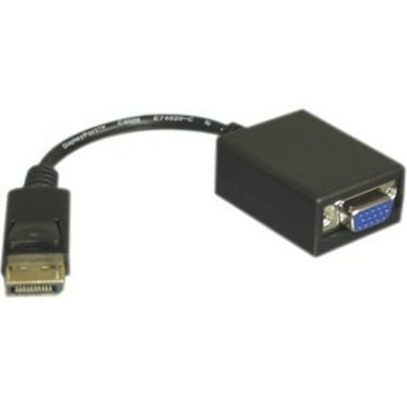 DisplayPort to VGA Adapter Cable, DisplayPort Male to HD15 Female, Only works from DisplayPort to VGA, 6 inch