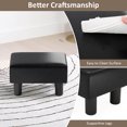 thumbnail image 2 of Costway Modern Foot Stool with Storage Hidden Storage Space PU Leather Upholstered Seat Black, 2 of 10