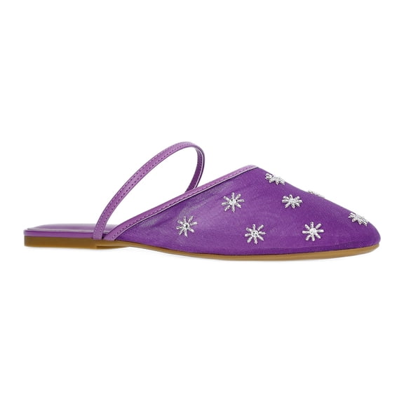 Weekend Academy Girls Beaded Mesh Slip On Shoes
