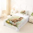 thumbnail image 5 of Erosebridal Rustic Rabbit Twin Sheet Sets,Colorful Easter Eggs Bedding For Kids Girls 3-Piece, 5 of 6