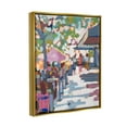 thumbnail image 4 of Stupell Industries Abstract City Market Abstract Painting Gold Floater Framed Canvas Art Print Wall Art, 17 x 21, 4 of 10