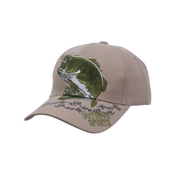 Top Headwear Outdoor Fisherman Baseball Cap - Khaki