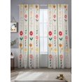 thumbnail image 3 of Spring Floral Sheer Curtains 108 Inches Long 2 Panels Set, Window Sheer Curtains for Living Room/Bedroom, Colorful Summer Flowers Vintage Botanical Light Filtering Rod Pocket Curtain 52''x108''x2, 3 of 8