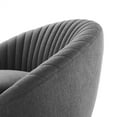 thumbnail image 6 of ArmTufted Chair Accent Tufted Chair, Black Grey Gray, Fabric, Modern Contemporary, Living Lounge Cafe Room Hotel Lobby Hospitality, 6 of 7
