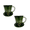 2PC-A1, variant on Lucky Shamrock Leprechaun Hat Mug, Emerald Green Coffee Cup, Irish Coffee Mugs, Reusable Cups for St Patrick's Day Party, Holiday Table Centerpieces & Spring Decorations 3PC