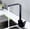 Black, variant on Square Kitchen Faucet Matte Black/Chrome Hot and Cold Kitchen Sink Faucet 360 Degree Swivel Mixer Deck Mount Faucet
