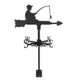 thumbnail image 2 of LOVIVER Creative Weather Vane Garden Stake Wind Direction Indicator Outdoor Iron Bracket Fishing Boy, 2 of 8