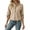 Khaki, variant on Womens Fall Hoodless Casual Outwear & Jackets Solid Color Stand Collar Zip Up Long Sleeve Sports Outer Jacket With Side Pockets For Outdoor Hiking Daily Street Wear