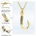 thumbnail image 4 of Fishing Hook Urn Necklace for Ashes Stainless Steel Cremation Jewelry Always in My Heart Ashes Necklaces Memorial Keepsake for Men, 4 of 6