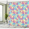thumbnail image 5 of Ambesonne Modern Shower Curtain, Halftone Direction Pointers, 69"Wx84"L, Pink Sky Blue, 5 of 5