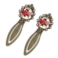 thumbnail image 2 of Rose Copper-Colored Lace Bookmarks - Book Accessories for Readers and Book Lovers - Set of 2, 2 of 5