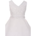thumbnail image 3 of Big Girl Elegant Lace Satin Formal First Communion Flower Girl Dress USA White 8 KD 418 BNY Corner, 3 of 6