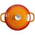 thumbnail image 3 of Crock-Pot Artisan 5 Qt Round Cast iron Dutch Oven in SunSet Orange, 3 of 6