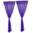 thumbnail image 2 of fastboy 2 Panel Kitchen Curtain Sheer Door Window Voile Drape Purple - 200x270cm, 2 of 9