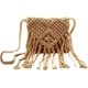 thumbnail image 1 of Bolso de hombro de paja de algodón hecho a mano, bolso cruzado de crochet con borlas, bolso bohemio de playa para mujer, 1 of 5