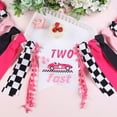 thumbnail image 5 of Two Fast High Chair Banner Pink Racing Car 2nd Birthday Supplies, 5 of 7