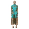 thumbnail image 5 of Brown - Turquoise - Shawl - Point Collar - Fully Lined - Modest Dress - Refka, 5 of 5