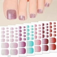 thumbnail image 3 of 22pcs Solid Color Toe Nail Sticker Wraps, Full Cover Self-Adhesive Toenail Polish Strips for DIY Summer Foot Decals, Long-Lasting & Easy Apply, 3 of 6