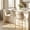 Beige, variant on COLAMY Aurelia 25" Counter Height Bar Stools Set of 2, Modern Upholstered Kitchen Island Chairs with Gold Metal Frame, Durable Tweed Fabric for 34-40" Counter - Beige