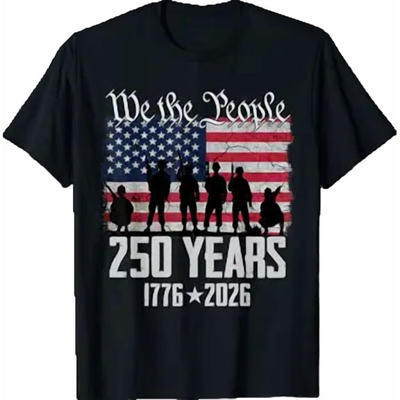 Flag Vintage 250 Years American 1776 2026 250th USA Birthday T-Shirt