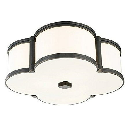 - Chandler 3-Light Flush Mount - Old Bronze Finish with Clear/White Glass Shade