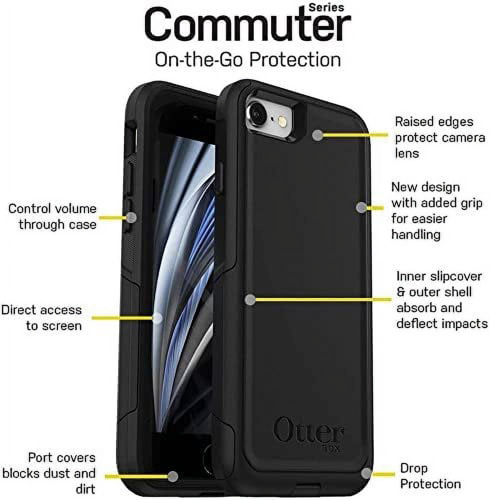 OtterBox Commuter Series Case for iPhone SE 3rd & 2nd gen & iPhone 8/7 Only - Non-Retail Packaging - Ballet Way (Pink)