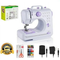 Portable Sewing Machine, 12 Stitches Mini Sewing Machine Handheld Electric Sew Machines for Beginners Kids with LED Light,White