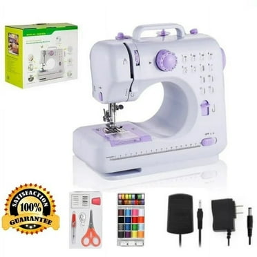 Portable Sewing Machine, 12 Stitches Mini Sewing Machine Handheld Electric Sew Machines for Beginners Kids with LED Light,White