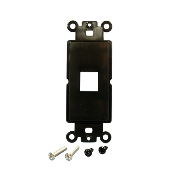 Cooper 5521-5EBK Black One Port Modular Decorator Mounting Strap Wall Plate Insert