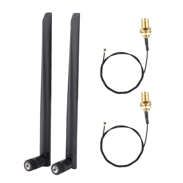2 cables de tarjeta de red M.2/NGFF y 2 antenas 6DBi para Intel 9260NGW /7265AC/9650AC /BCM94360