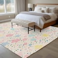 thumbnail image 4 of 5'x8' Area Rugs, Colorful Flowers Indoor Outdoor Area Rug for Living Room Bedroom, Polka Dots Spring Modern Retro Washable Bathroom Rugs Kitchen Floor Carpet Mats Home Decor Aesthetic, 4 of 8