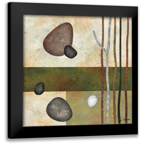 Porter, Glenys 12x12 Black Modern Framed Museum Art Print Titled - Sticks and Stones VI