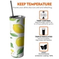 thumbnail image 6 of Lemon Coffee Tumbler with Lid Straw Double Wall Travel Mug Modern Thermal Insulated 20 oz Coffee Mug for Home Office Supplies Camping Outdoor, 6 of 7