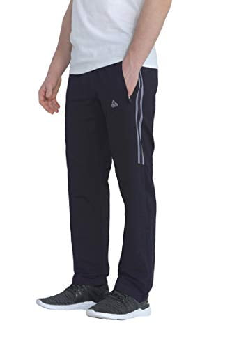 SCR SPORTSWEAR Mens Soccer Track Training Pants Athletic Sweatpants with Zipper Pockets Black Heather Grey Short Long Inseam