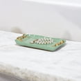 thumbnail image 2 of Lynza Teal & Gold Ribbon Themed Cast Iron Catchall Tray, 2 of 7
