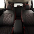 thumbnail image 4 of Custom Fit Bronco Sport Car Seat Covers for Ford Bronco Sport Base,Big Bend,Heritage 2021 2022 2023 - Breathable Leather Auto Seat Covers(Full Set,Black with Red Trim), 4 of 5