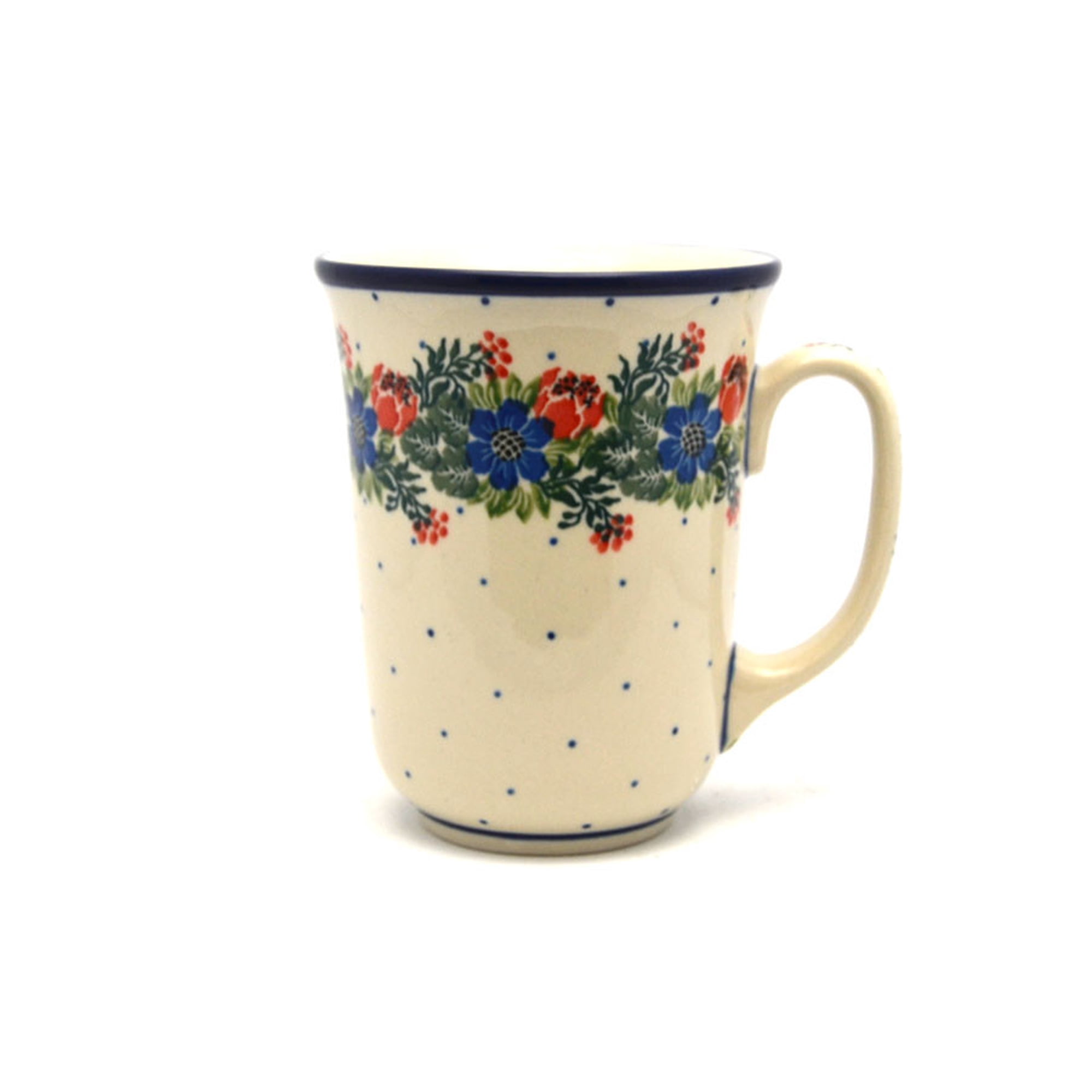 Polish Pottery Mug - 16 oz. Bistro - Garden Party