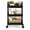 black, variant on Canming 3-Tier Upgraded Carbon Steel Black Storage Cart with Wheels Multi-Functional Rolling Cart