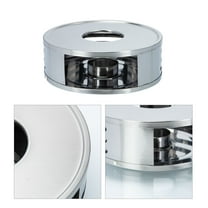 Omeite Japanese style hollow heating base stainless steel tea warmer with candle holder (long hole tea stove, 1 piece)