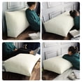 thumbnail image 5 of WOWMAX Large Reading Bed Wedge Pillow, Triangular Upholstered Headboard, Backrest Back Support for Sitting Up in Bed With Removable Linen Ivory Cover, Twin, 5 of 6