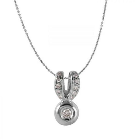 Foreli 0.2CTW Diamond 14K White Gold Necklace MSRP$2900.00