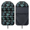 thumbnail image 6 of Uourmeti Teal Cactus Geometric Pattern Sweat Carseat Protector Universal Terry Cloth Car Seat Cover, Machine Washable Soft Car Seat Towel Cover Fit for Trucks Vans SUVs, 6 of 7